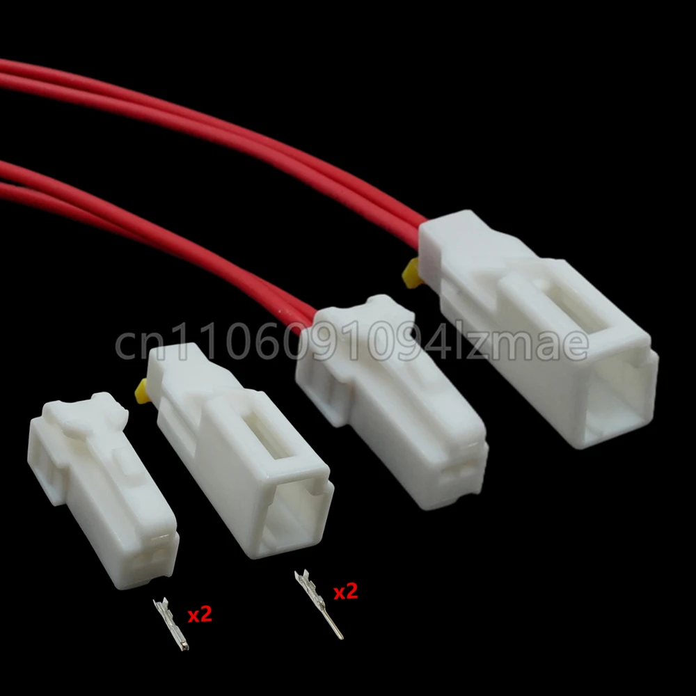 2 Pin Auto Rear View Mirror Harness Female Male Connector Automobile Socket with Terminals 3A02MW 3A02FW