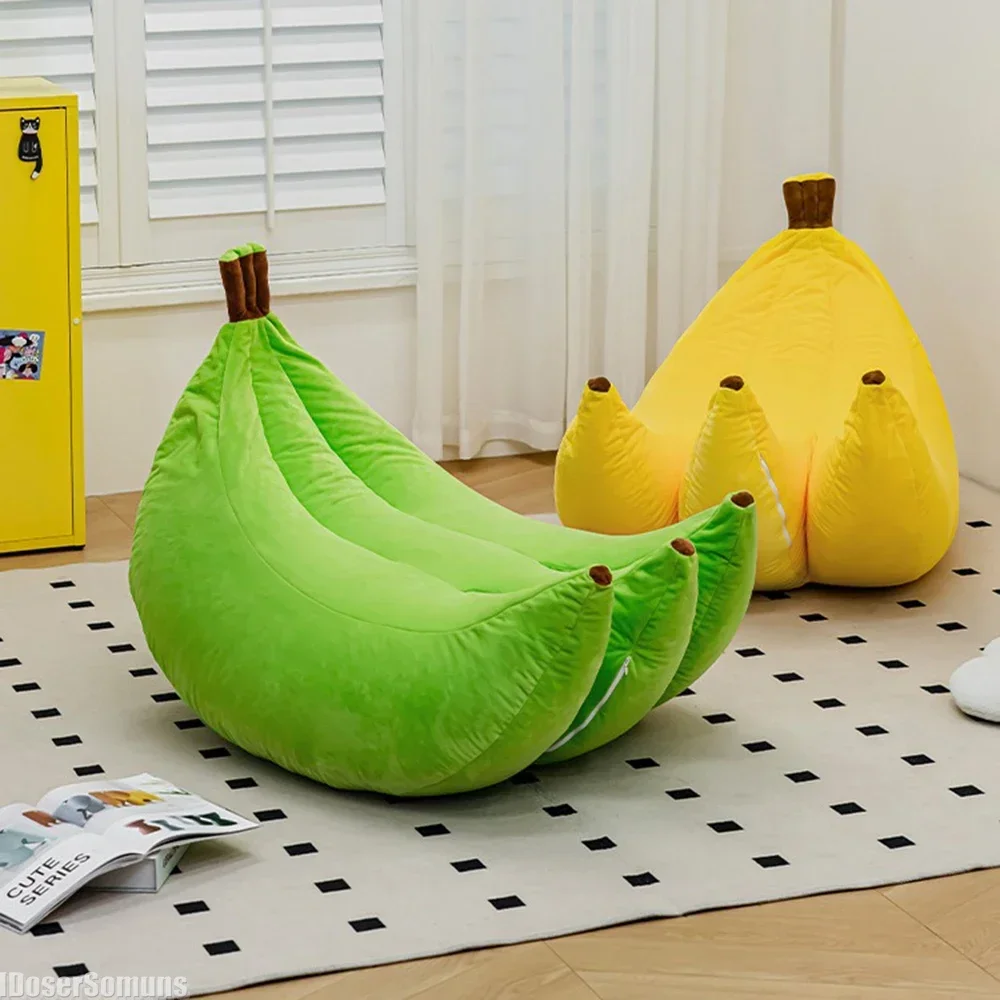 Creative Fruit Lazy Sofa Home Bedroom Tatami Sleepable and Reclining Soft Banana Single Chair  sofa chair