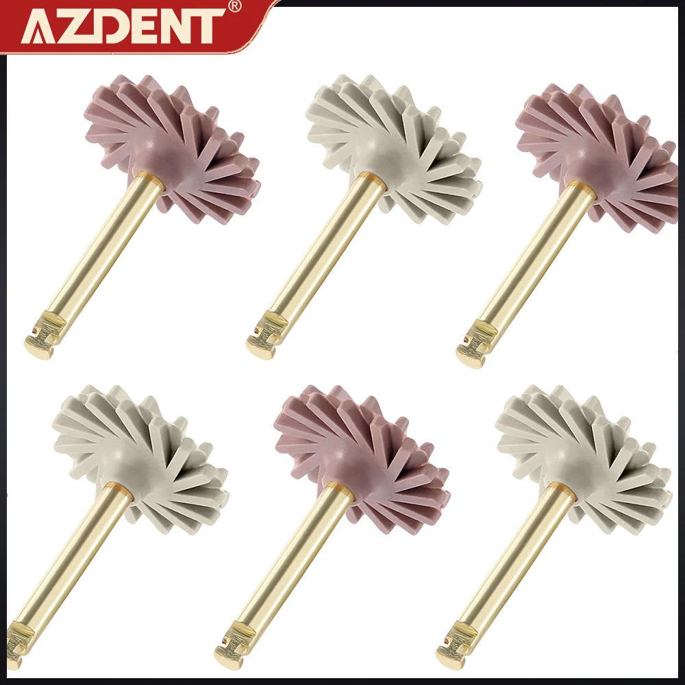 

AZDENT 6 шт./кор. стоматологический композитный полимерный диск для полировки, комплект колес, щетка, боры, силикон с алмазным диском, 2-ступенчатая полировка