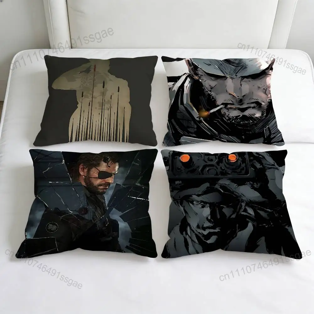 

M-Metal Gear Solid MGS Square Pillow Case Soft Decorative Throw Pillow Cover for Home Sofa Bed