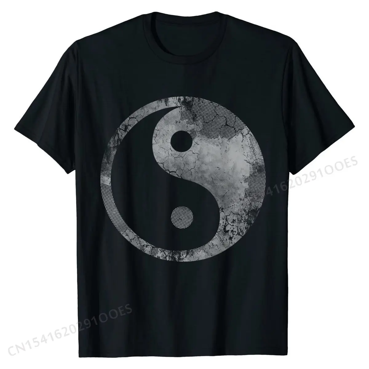 Yin Yang Taoist Taoism Tao Vintage Fade T-Shirt Men's Prevailing Casual Tops T Shirt Cotton T Shirt Casual