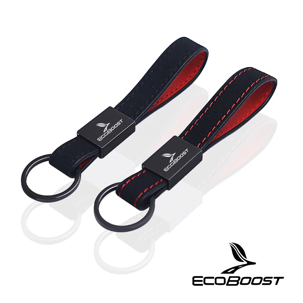 

for ford Ecoboost Focus 2 3 4 Fiesta kuga Mustang f150 car key chain leather keychain car accessories