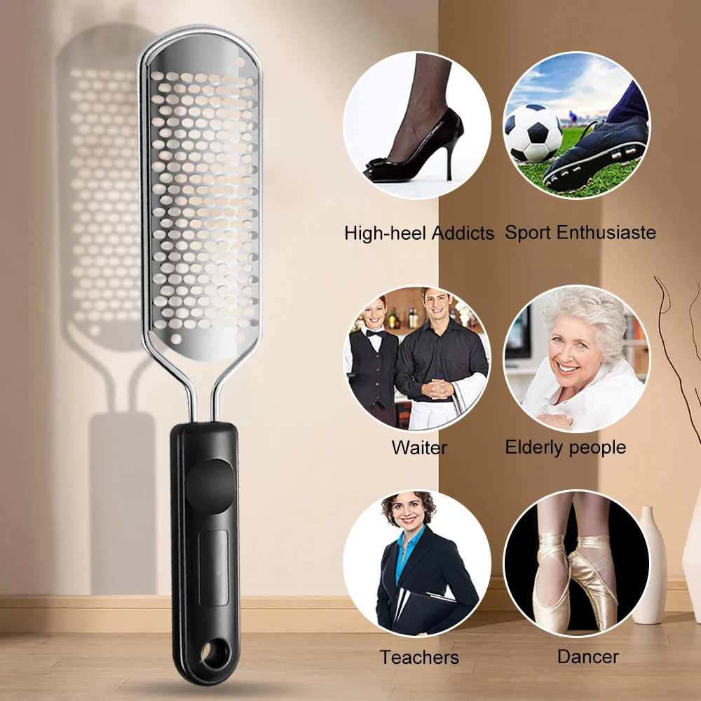 1Pcs 발 파일 발 스크러버 페디큐어 캘러스 리무버 전문 발 스크레이퍼 건조하고 젖은 죽은 피부 리무버