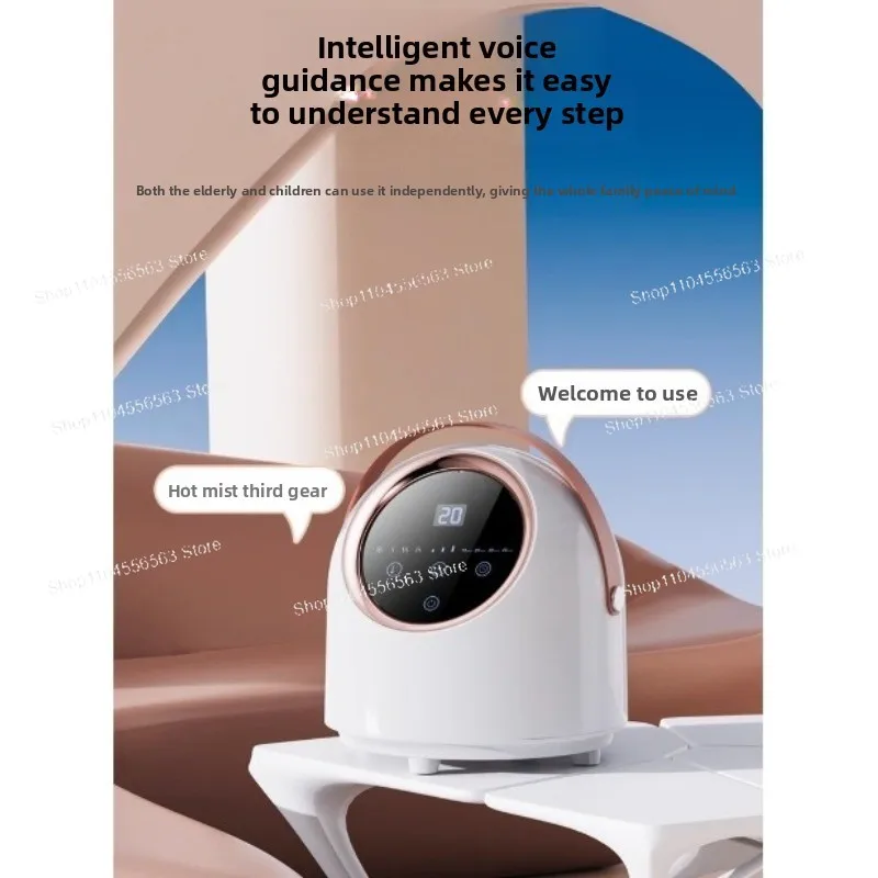 أداة سبا لتدليك رذاذ العين (جديدة) - رذاذ دافئ/بارد للتبخير وضغط التسخين للعناية بالعين