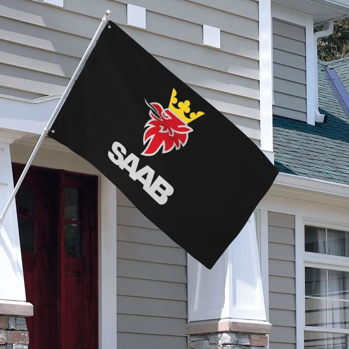 Outdoor Banner with Saab Logo, Warm Wishes, Gorgeous Halloween Banner, Home Decoration, Cool Boy, Nautical Flag, Mountaineering