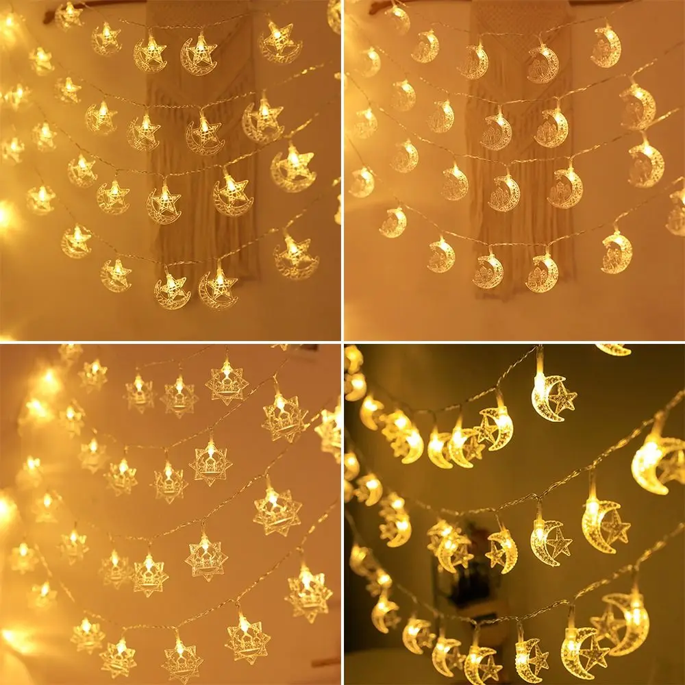 

HOT Lamp string Warm White Row lamp LED light Moon castle Eid Ramadan Mubarak Ramadan