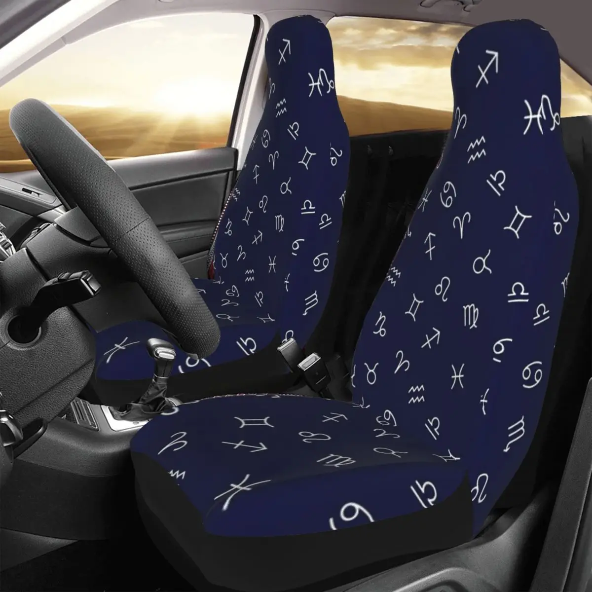 

Constellation Car Seat Cover Custom Printing Universal Front Protector Accessories Cushion Set