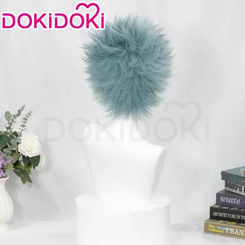 متوفر في المخزون أنيمي نانا تأثيري DokiDoki الرجال قصيرة الأزرق 30 سنتيمتر Okazaki Shinichi شعر مستعار رقيق غطاء مجاني