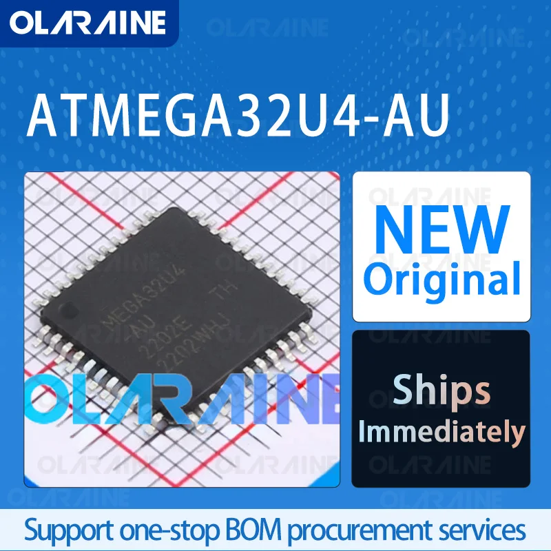 

1/5/10Pcs ATMEGA32U4-AU TQFP-44 8-bit microcontroller -MCU RoHS AVR Data RAM 2.5 kB 26 I/O Voltage 5.5 V