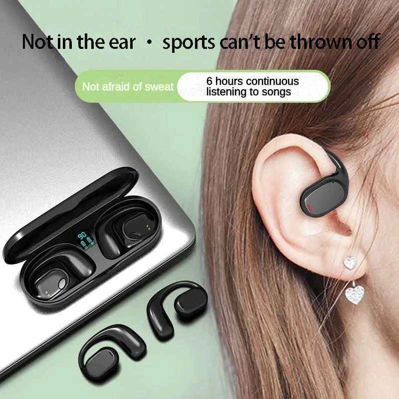 ZHUIMEZHE JS270 Open Ear Sport Wireless Headphone,Bluetooth5.3 Earphone,With Mic HD Stereo IPX5 Waterproof Earbuds Long Standby