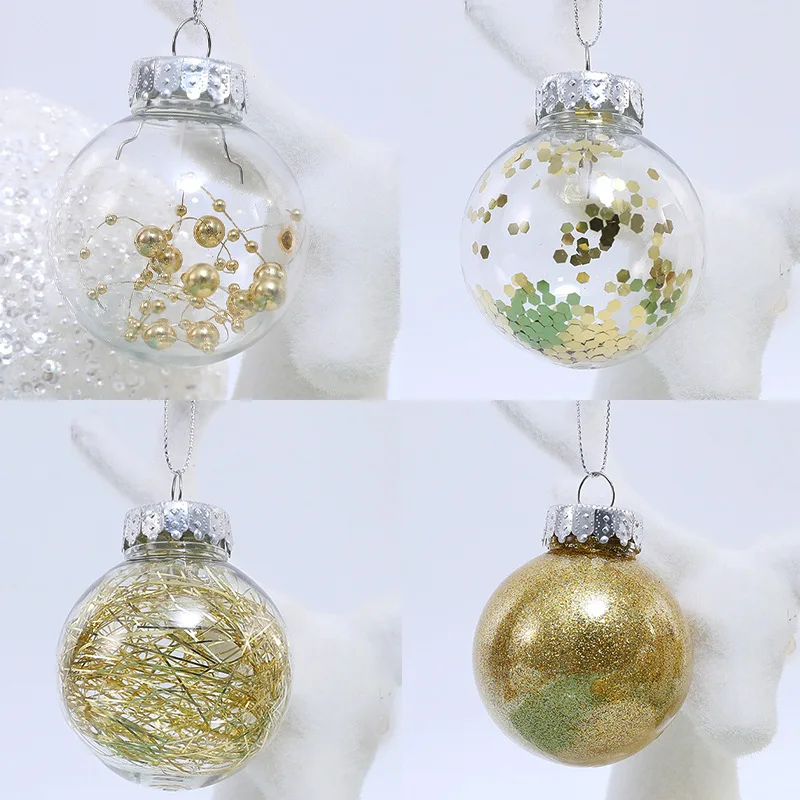 Neue 24 teile/los 8 cm Farbe Dekoration Ball Weihnachten Baum Hängen Ornamente Glänzende Flitter Ball Für Home House Bar party Decor – Detail 19