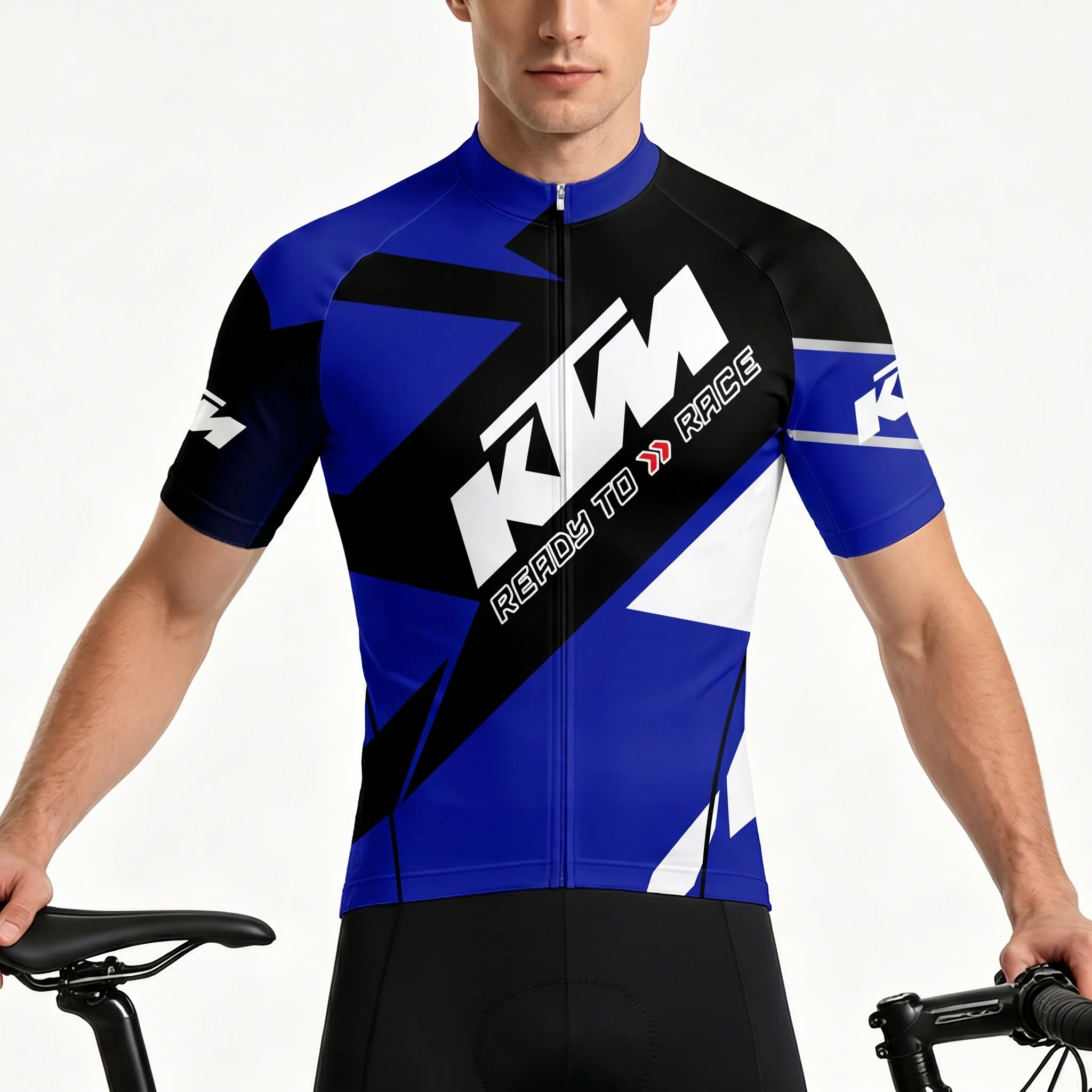 

Professional Cycling Short-sleeve Jersey Breathable Quick-dry Bike Clothing for Outdoor Mountain Road Biking-