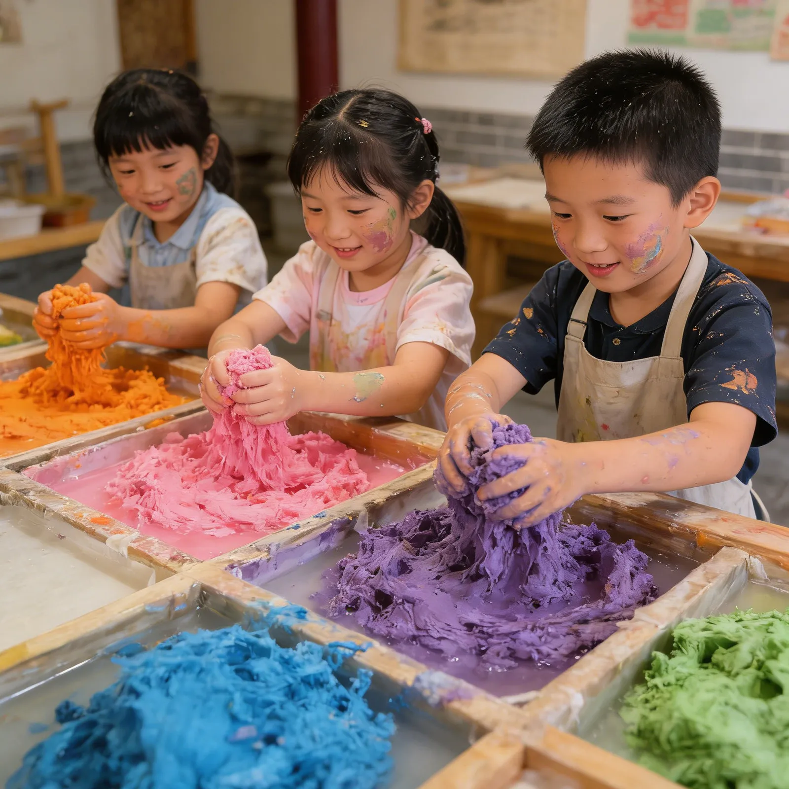 

5 пакетов сублимированной бумажной массы - натуральные разноцветные материалы для рукоделия, изготовления бумаги своими руками и художественных проектов