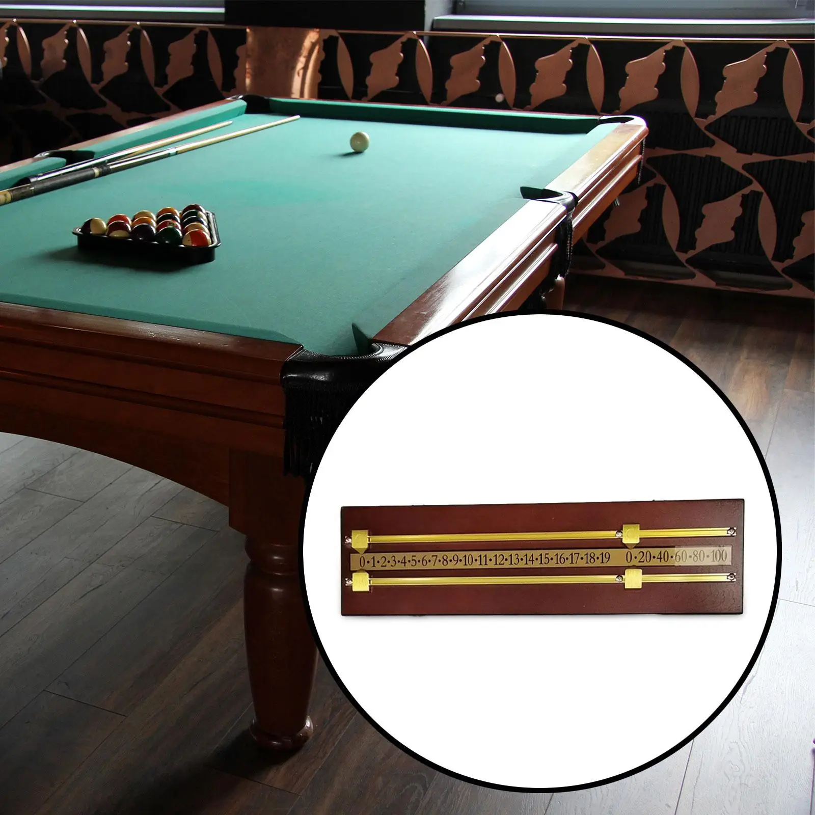 

Snooker Billiard Scoreboard Tabletop Game for Players Scorer Scoring Counter