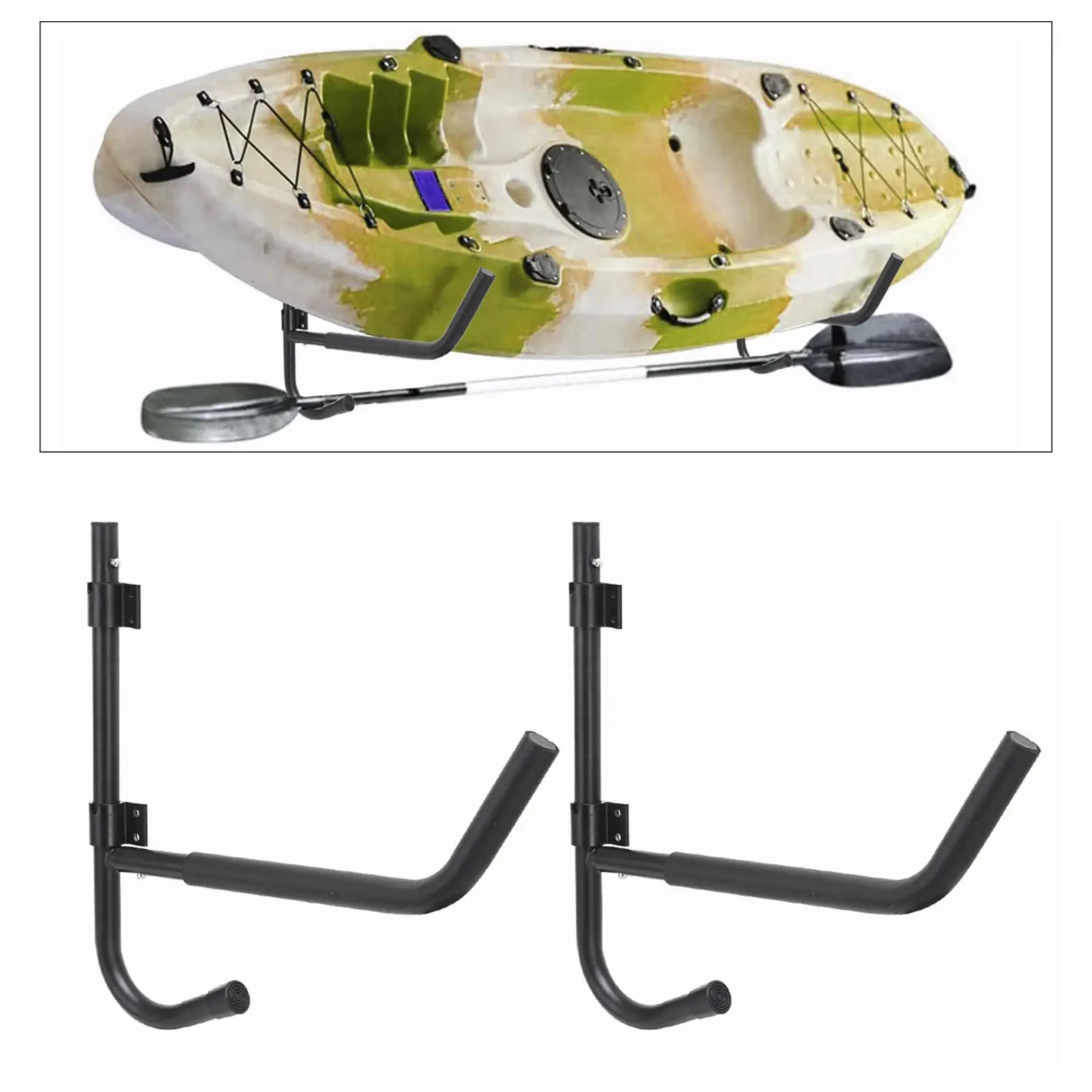 2pcs Kayak Storage Rack Wall Mount Bracket Hanger Longboard Canoe Kayak Surfboard Carrier Paddle Board Accessories