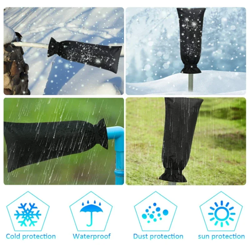 1pc Winter Outdoor Faucet Cover Waterproof Freeze Protection Insulation Outside Garden Faucet Tap Reusable Protector 4 Sizes