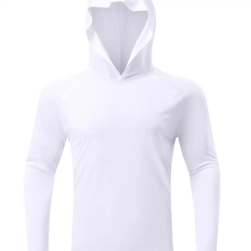

Men's Lightweight Long Sve irt with Hood Splicing Design Breathable Cross-Border Sle V-Ne ort Length Jaet