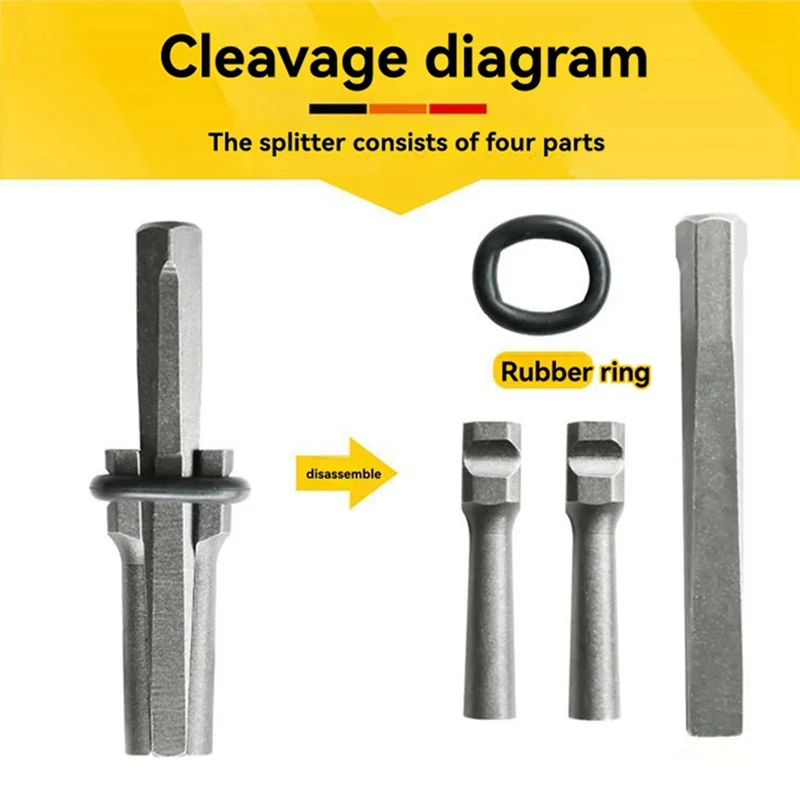 ONCE Splitter per pietra Forgranite/separatore per marmo Utensile manuale Strumenti per rompere la roccia Cuneo divisore per pietra