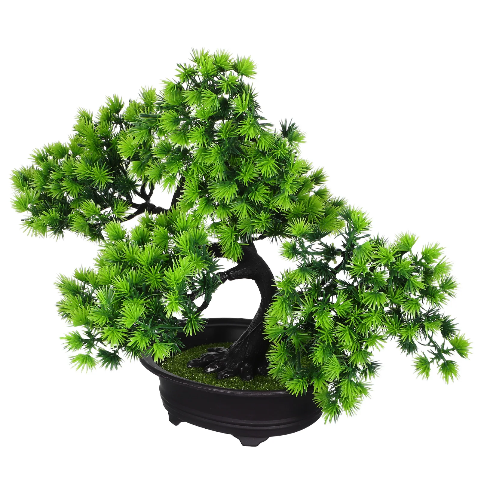 

Realistic Artificial Bonsai Pine Tree Fake Indoor Plastic Plants For Home Office Decor Desktop Shelf Table Top Decoration