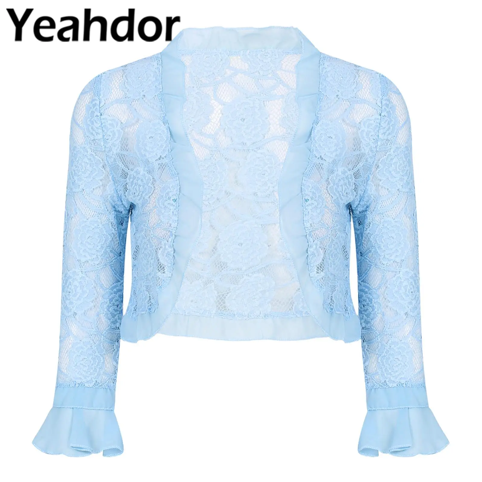 Women\'s Elegant Floral Lace Shawls Bridal Wraps for Party Dress Bolero Sun Protecrion Cardigan Coverups Wedding Shawl Shrug