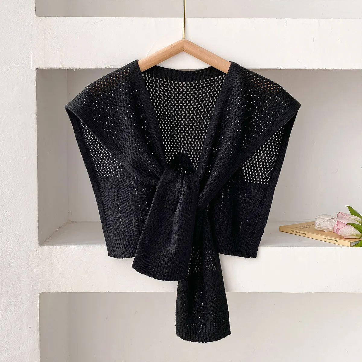 Novo xale de malha de cor sólida cachecol feminino capas de alta qualidade com camisas moda protetores de pescoço fino para primavera e outono