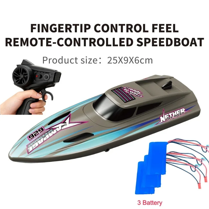 Capsize Reset High Speed RC Speedboat Boat Toy Smart Alarm Sealed Waterproof Electric 30KM/H Remote Control Boat  RC Boat Gifts