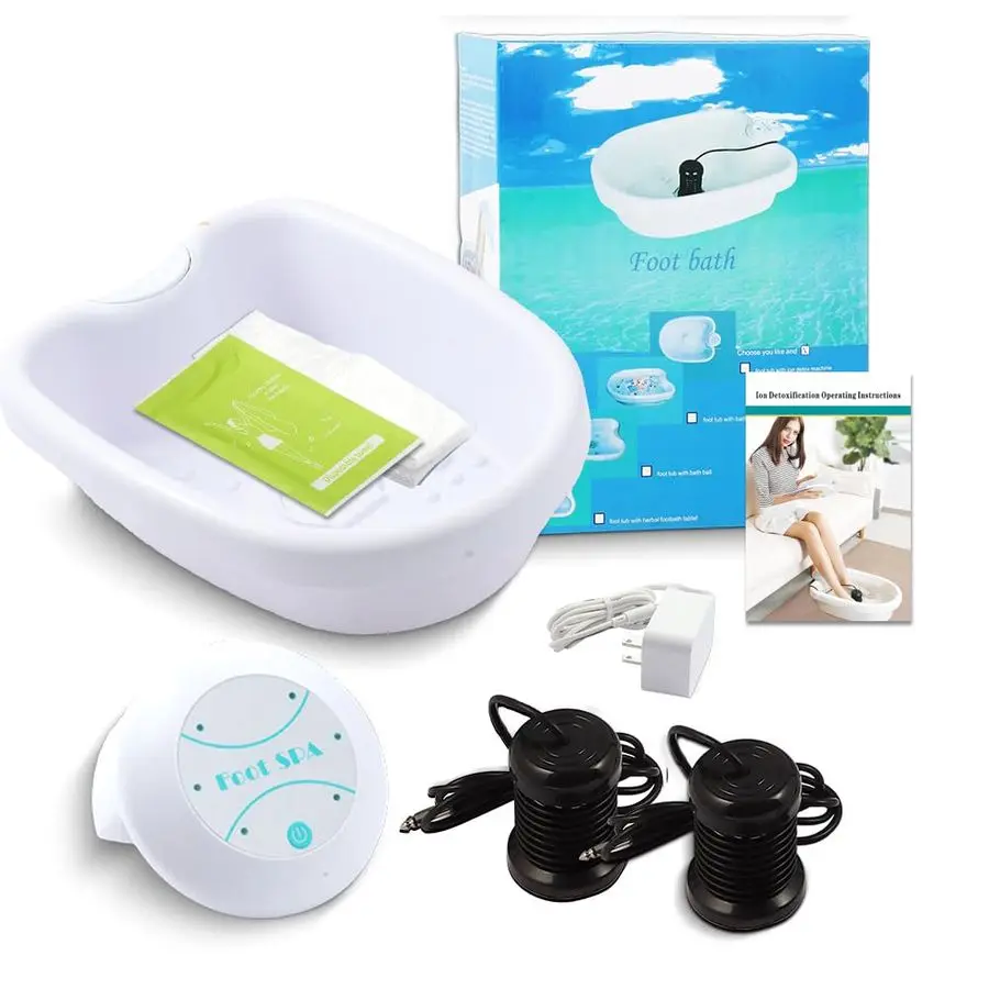 

Ionic Detox Foot Bath Machine, Ionic Detox Feet Spa Chi Cleanse with Professional Tub Basin, Two Arrays, Birthday Gift for Paren