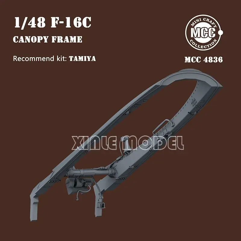 

MCC 3D Printed Model Spare Parts 4836 F-16 Canopy frame of single seat for Tamiya 1/48