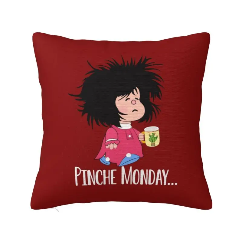 Custom Luxury Humor Mafaldas Quino Comic Cartoon Manga Cushion Cover Velvet Pillow Case