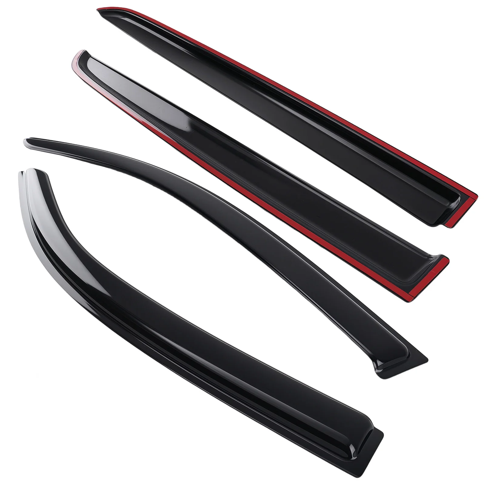 

Window Rain Guards Sun Visors for Toyota Tundra Double Cab 2007-2021 Black