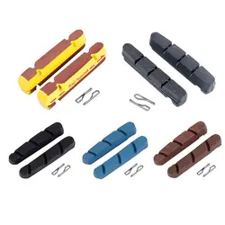 Carbon Rim Brake Pads Cork Compound Road Bike Caliper Braking Inserts for Carbon Wheel Low Rim Wear All Weather Use