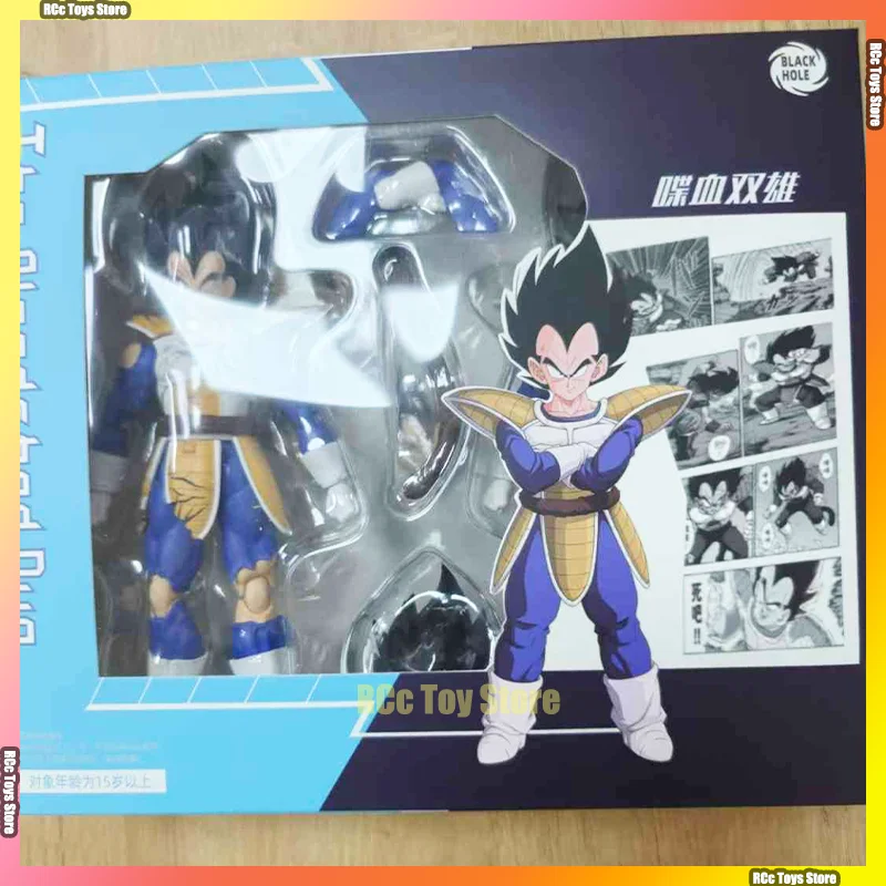 

Black Hole Dragon Ball Z Super Saiyan Action Figures Vegeta SSJ Battle Suit Battle Damage Anime Model Gifts Toy