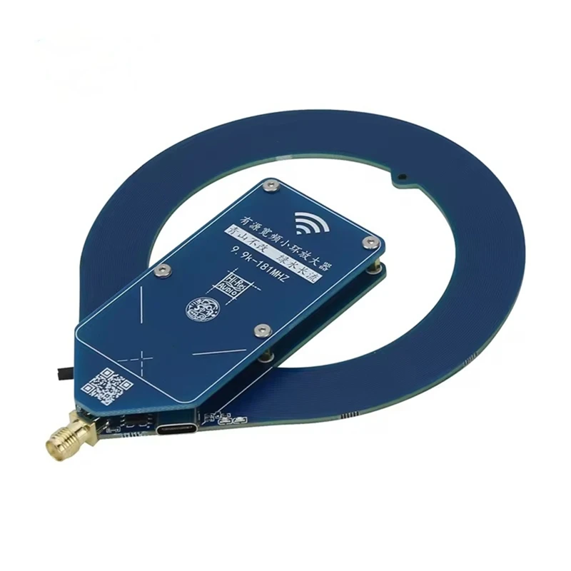 ●10KHz-180MHz Mini Active Antenna LW/MW/SW/FM Aviation Portable High Gain Loop Antenna Compatible SMA-K/SMA-J Connector-ABFB