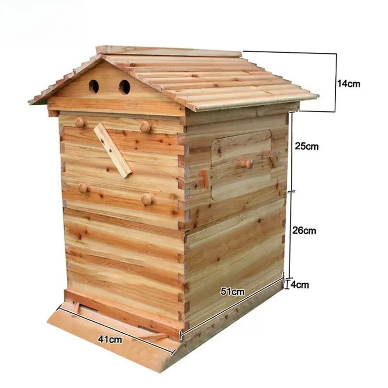 Self-flowing bee box, fir boiled wax bee box, automatic honey flow device, a full set of new beekeeping special tools