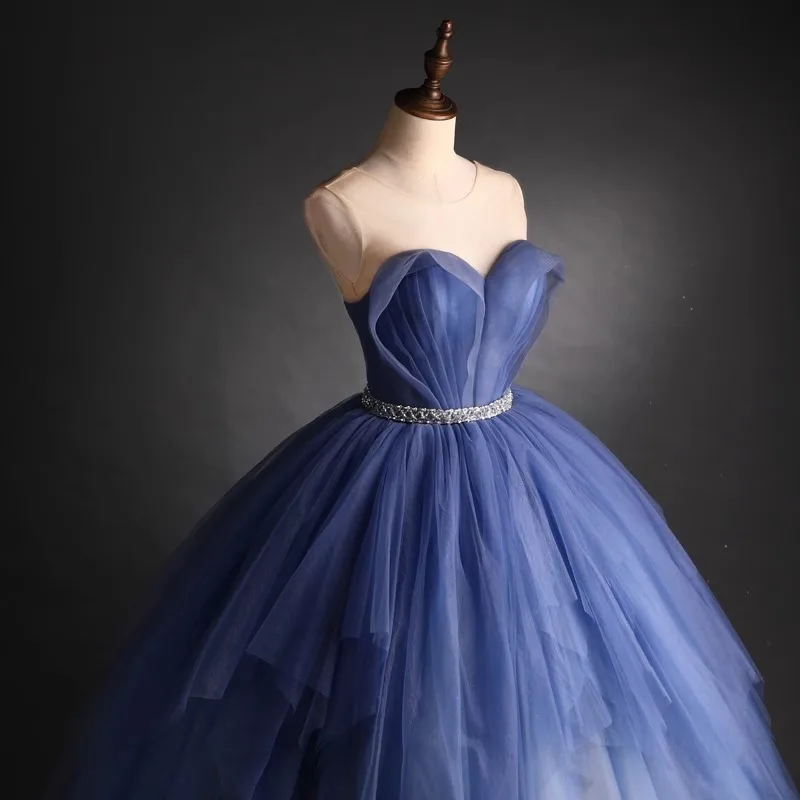 Llegada vestidos de noche formales para graduación sin tirantes ninguno Vestido de fiesta sin mangas hasta el suelo vestidos de quinceañera Vestido personalizado