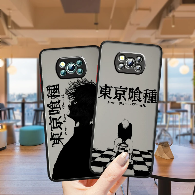 

Tokyo Ghoul Cool Anime Art Frosted Translucent For Xiaomi Mi Poco X5 X4 X3 M6 M5S M5 M4 M3 F5 F4 F3 GT Pro 5G Cover Phone Case