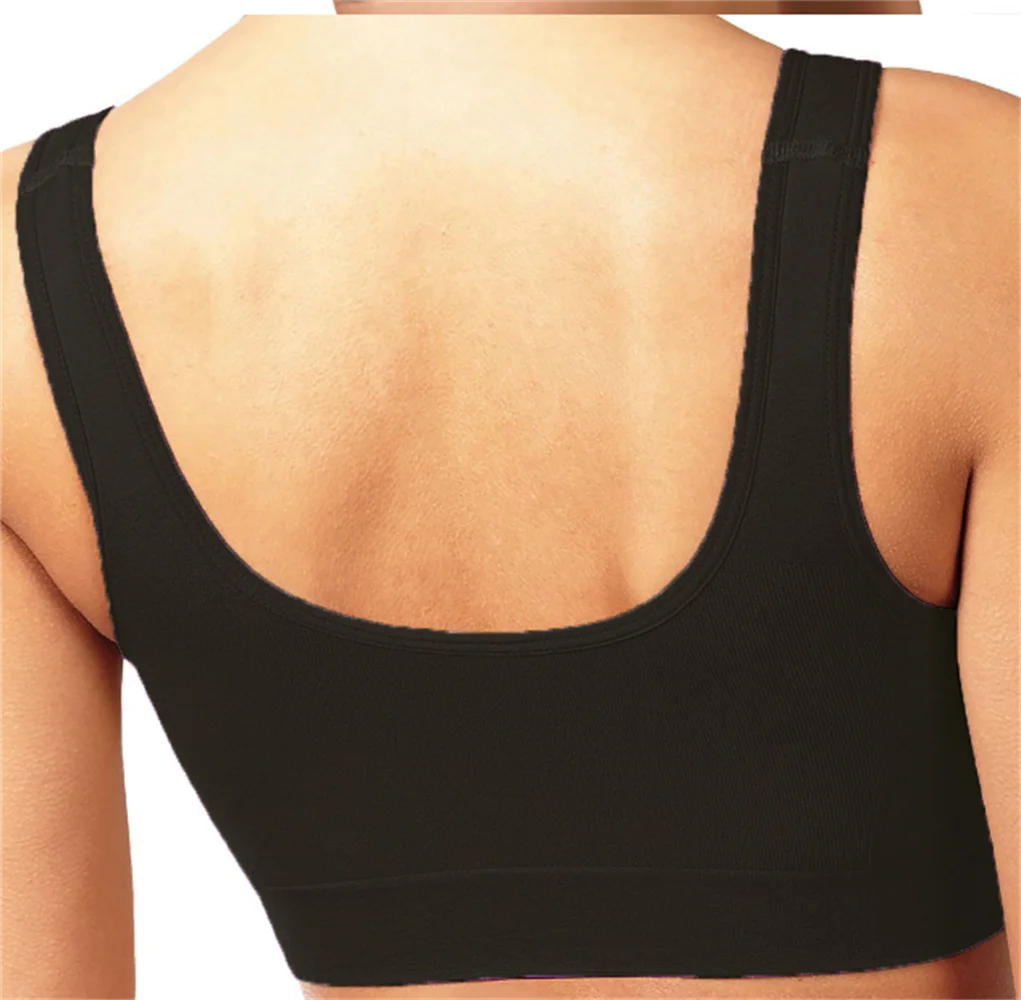 Zero Bondage Large Size No Rim No Trace Fashion Exercise Fitness Slim Fit Solid Color Push-up Comfortable Yoga Crop Sports Bra