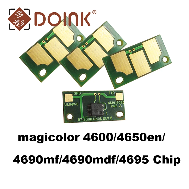 20PCS Chip For Konica Minolta magicolor 4600 4650 4690 4695 Toner Cartridge A0DK132 A0DK432 A0DK332 A0DK232, Drum Unit Chip