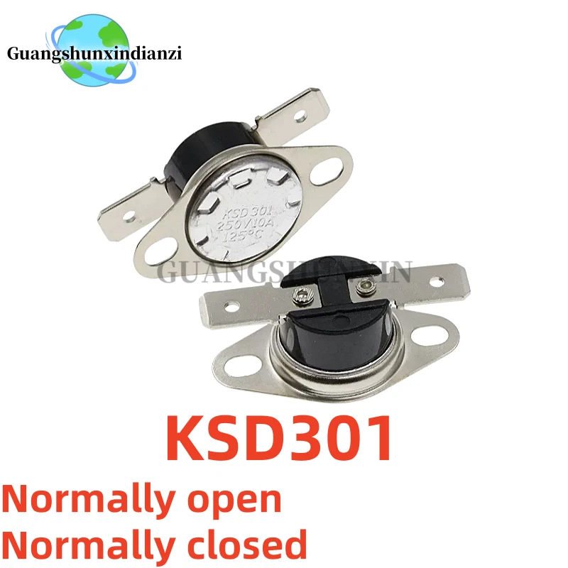 /10PCS/ Brand New KSD301 40C~145C 85C 95C 105C 125C 135C 145C Temperature control switch temperature controller