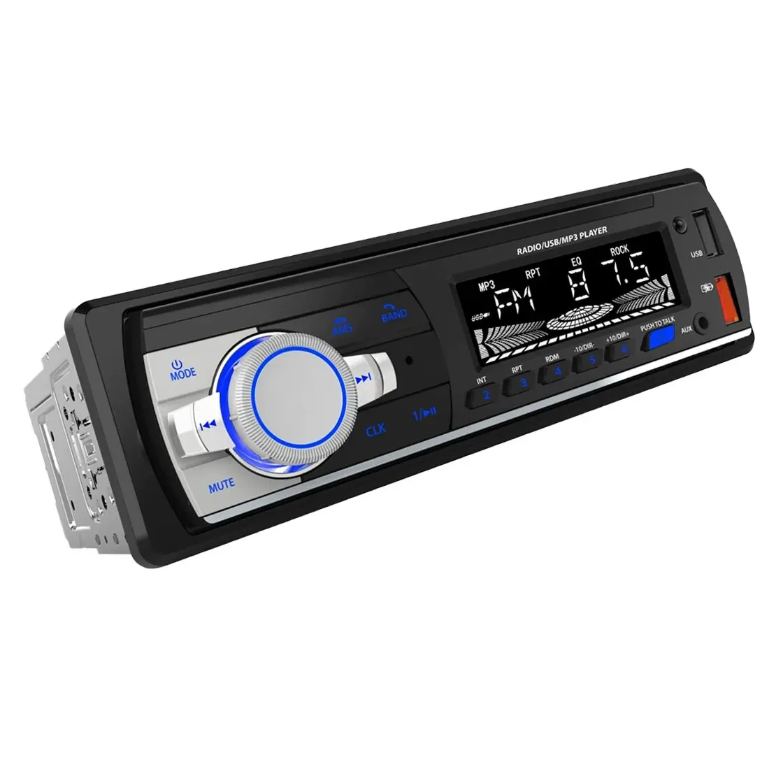 Single 1 Din Car Bluetooth Player AUX TF USB LCD Screen MP3 FM Radio Stereo New