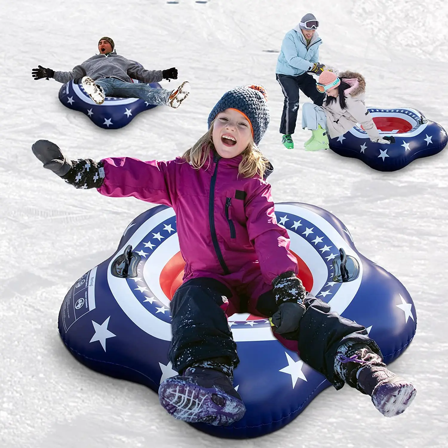 snow tube family outdoor ski sports toys kids adults Winter sports inflatable snow tubes