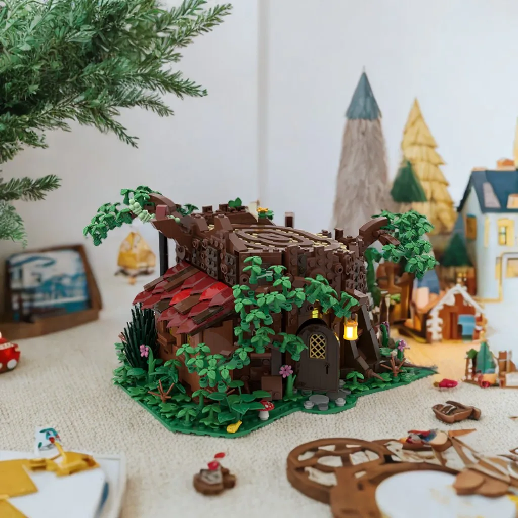 

1220PCS Fairy Cottage MOC Fantasy Elf House Model Education Model Building diy Blocks Birthday Toys Gift