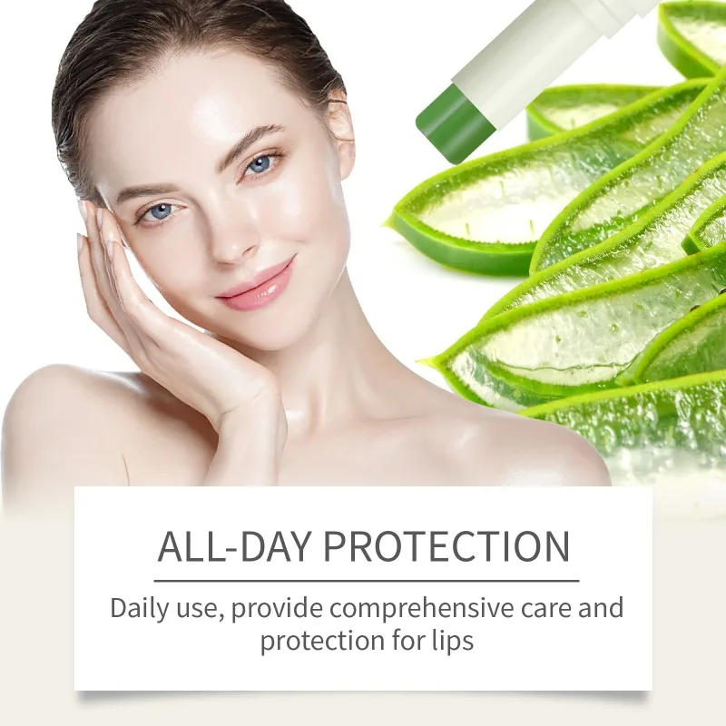 Aloe Vera Lippen balsam befeuchtet tief Reparaturen trockene rissige Lippen Peeling abgestorbene Haut entfernen dunkle Lippen aufhellen Melanin Mattheit