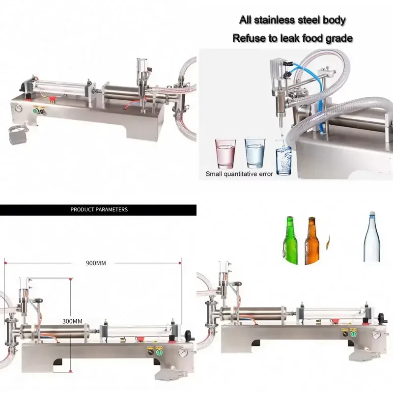 10-100ml New Single Head Models Semi-Automatic Water Milk Wine Juce Beverage Bottle Packing and Filling Machine for Plastic