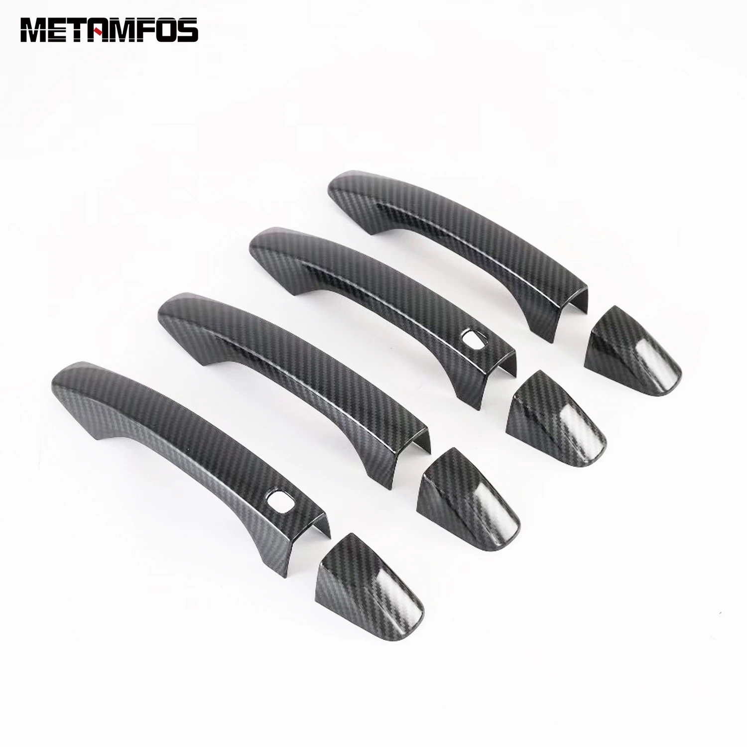 For Kia K7 Cadenza 2019 2020 2021 2022 Carbon Fiber Side Door Handle Bowl Cover Trim Protector Sticker Accessories Car Styling