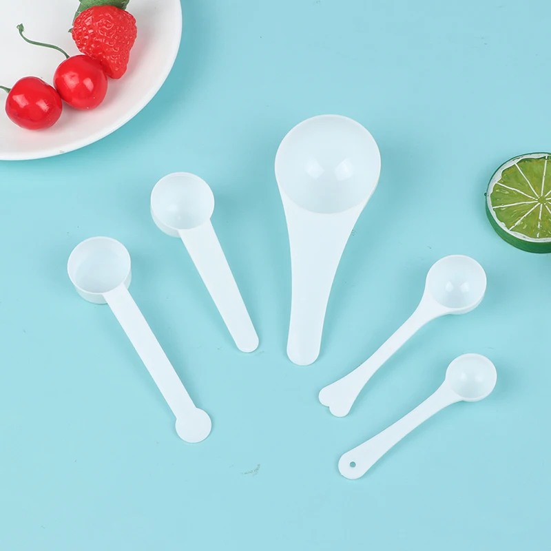 10 pezzi 1g 3g 5g 10g misurino in plastica misurino cucchiai in polvere di latte