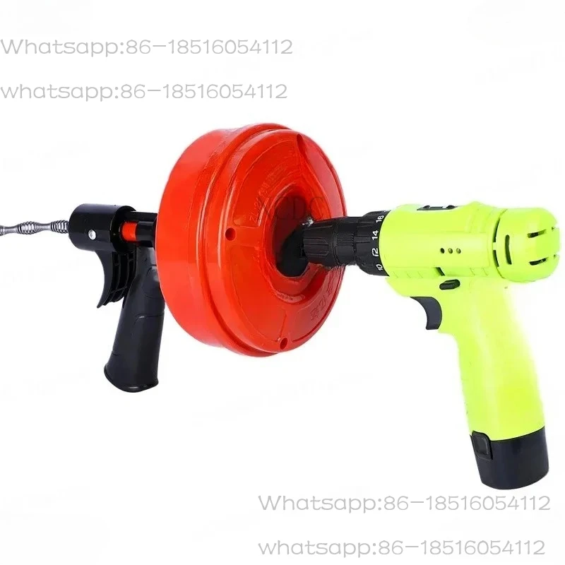 5-10M Length Kitchen Toilet -Operated Blockage Hand Pipe Dredger Drains Dredge Pipes Sewer Sink Cleaning Clogs