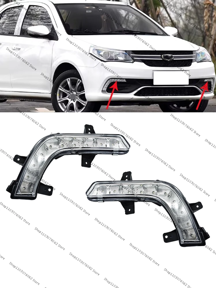 For Geely GC6/MK 2016 2017 2018 2019 Foglamp Foglight LED Front Bumper Fog Light DRL Daytime Running Drive Lamp