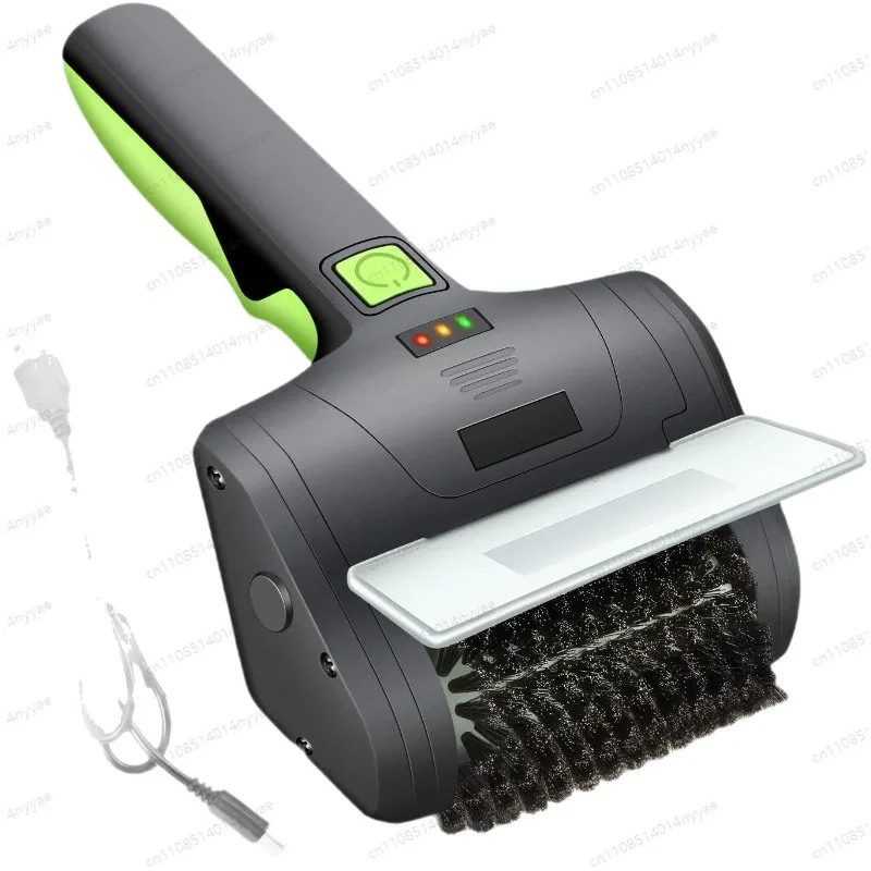 Electric Grill Brush with 3000mAh Battery, Cordless BBQ Grate Cleaner & Bathroom Scrubber - 2-in-1 Multi-Purpose Cleaning Tool