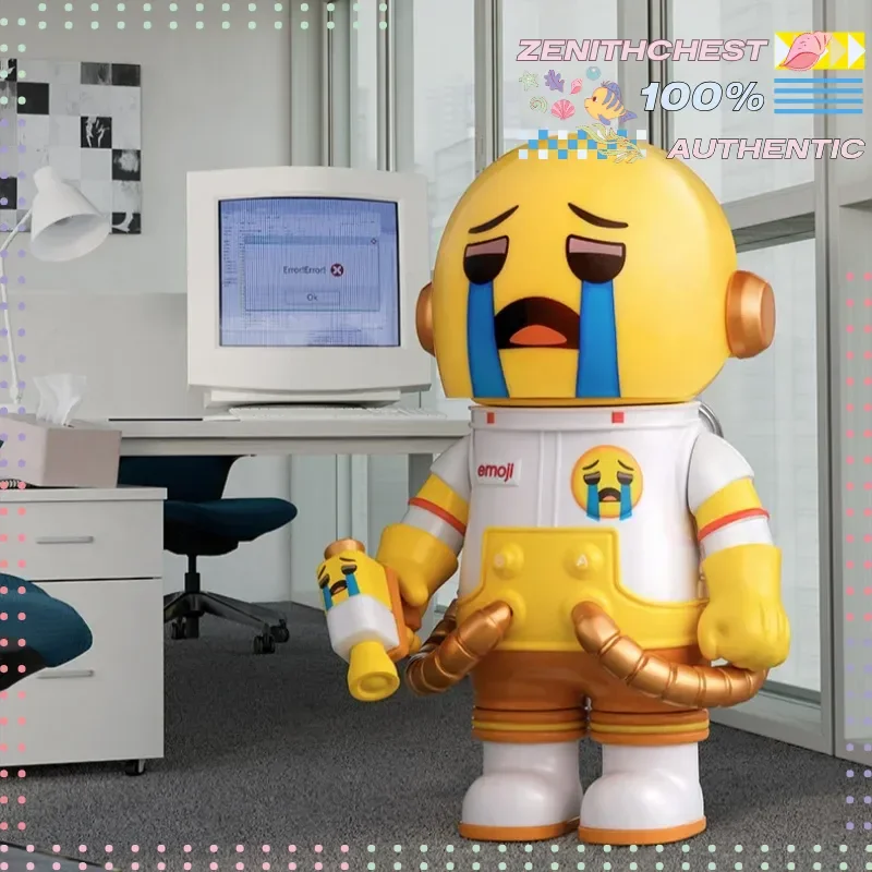 دمية POP MART Mega Space Molly الأصلية 100% × صندوق أعمى من سلسلة Emoji دمية عمل رائعة مثيرة للاهتمام لديكور المكتب والهدايا